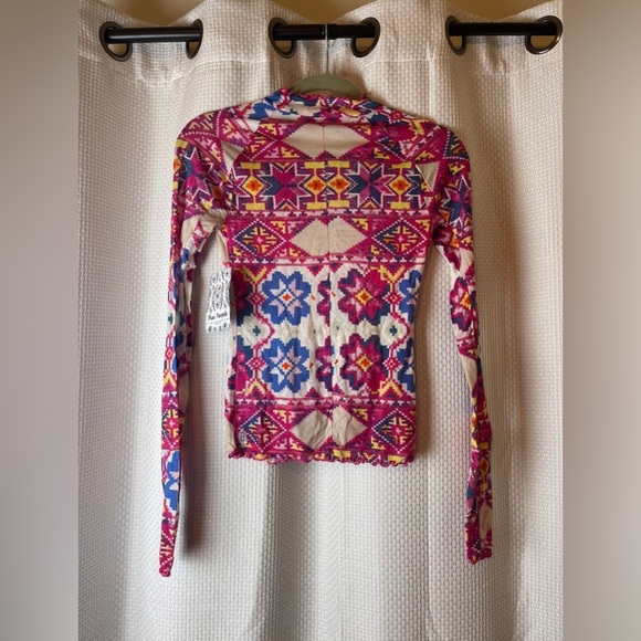 SALE🎉FP MOVEMENT Printed High Jump Long Sleeve / Fair Isle Magenta / XS - Picture 9 of 14